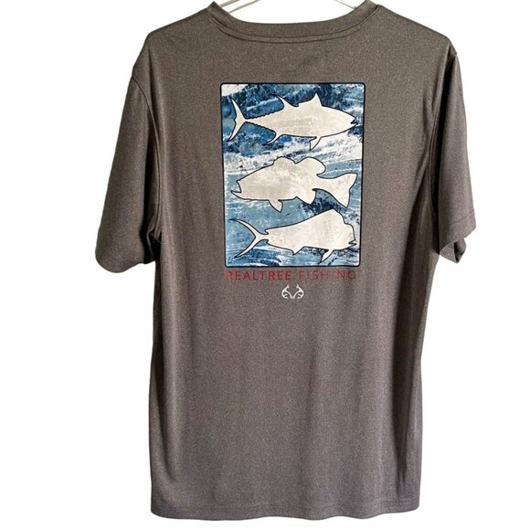 Realtree Short Sleeve Performance Fishing Shirt Men's Large - Picture 1 of 7